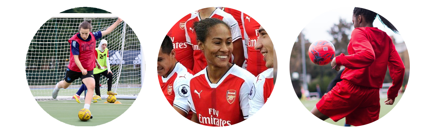 Images of people playing football